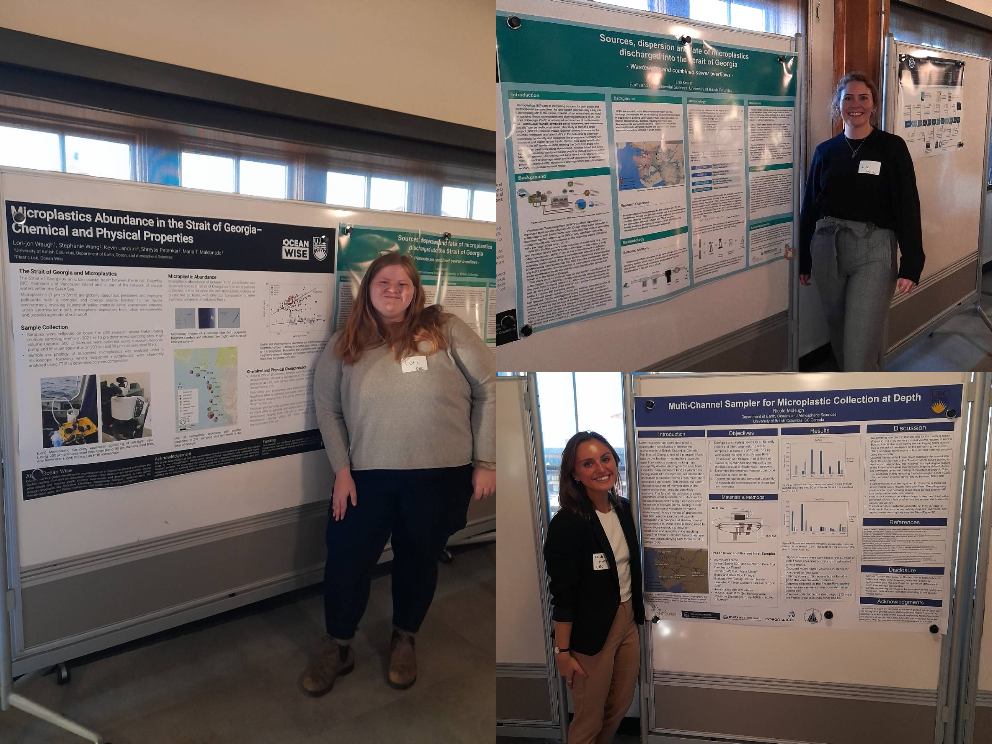 Lori, Lisa and Nicole presenting their research at the poster session.